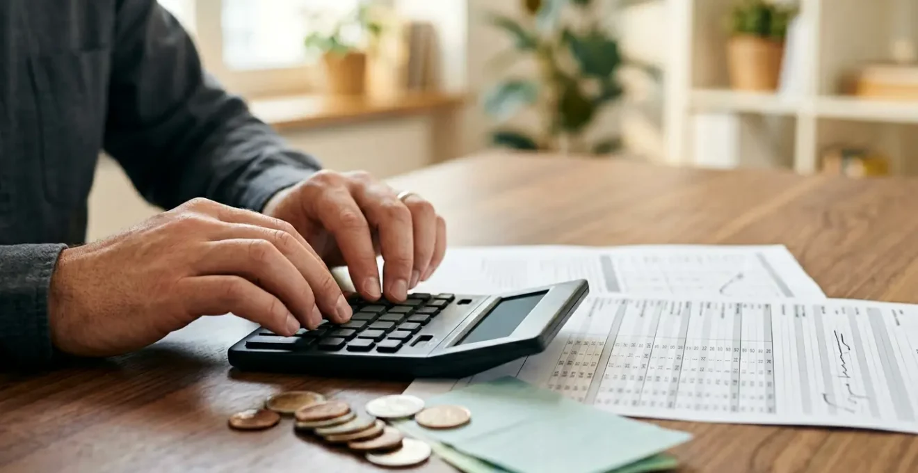 Visualisation du calcul de rendement réel d'un investissement financier après déduction des frais et impôts