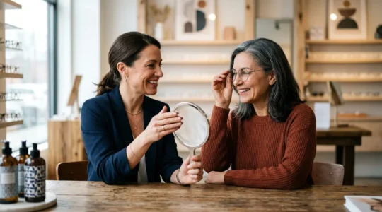 Consultation chez un professionnel de santé pour obtenir des lunettes remboursées intégralement