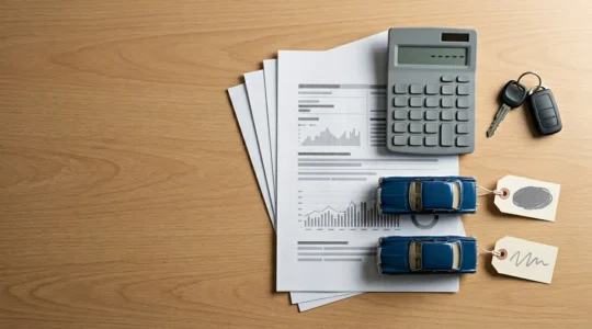 Stratégie d'optimisation des coûts d'assurance automobile avec documents et calculatrice