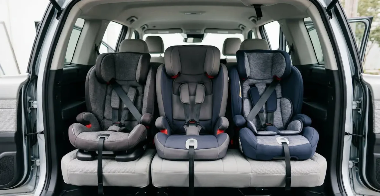 Famille avec enfants documentant leurs besoins de transport avec un véhicule spacieux